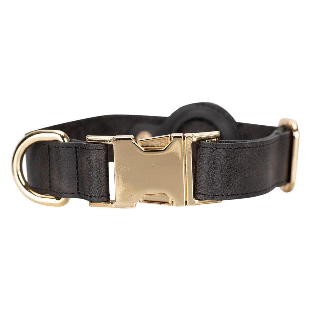 Pet Leather Collar with Apple AirTag Slot