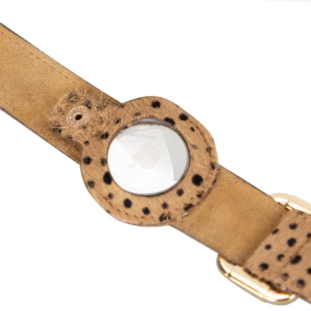 Pet Leather Collar with Apple AirTag Slot