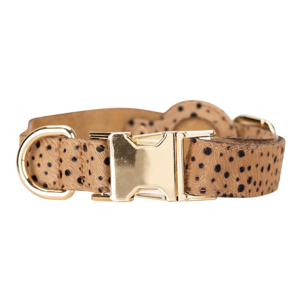 Pet Leather Collar with Apple AirTag Slot