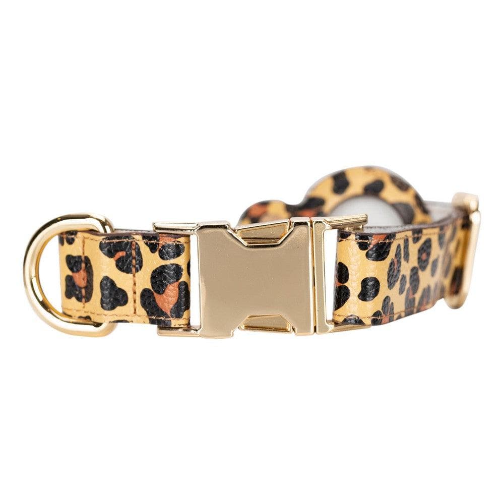 Pet Leather Collar with Apple AirTag Slot