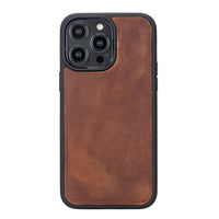Liluri Magnetic Detachable Leather Wallet Case for iPhone 15 Pro Max (6.7") - BROWN