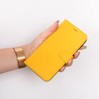 Magic Magnetic Detachable Leather Wallet Case with RFID for iPhone 15 Pro (6.1") - YELLOW
