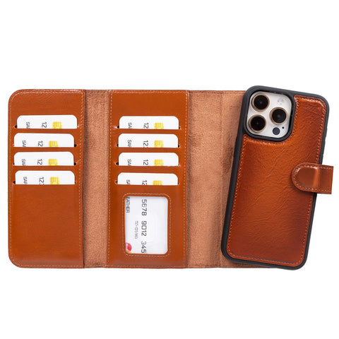 Apple iPhone 15 Series Santa Magnetic Detachable Leather Wallet Case