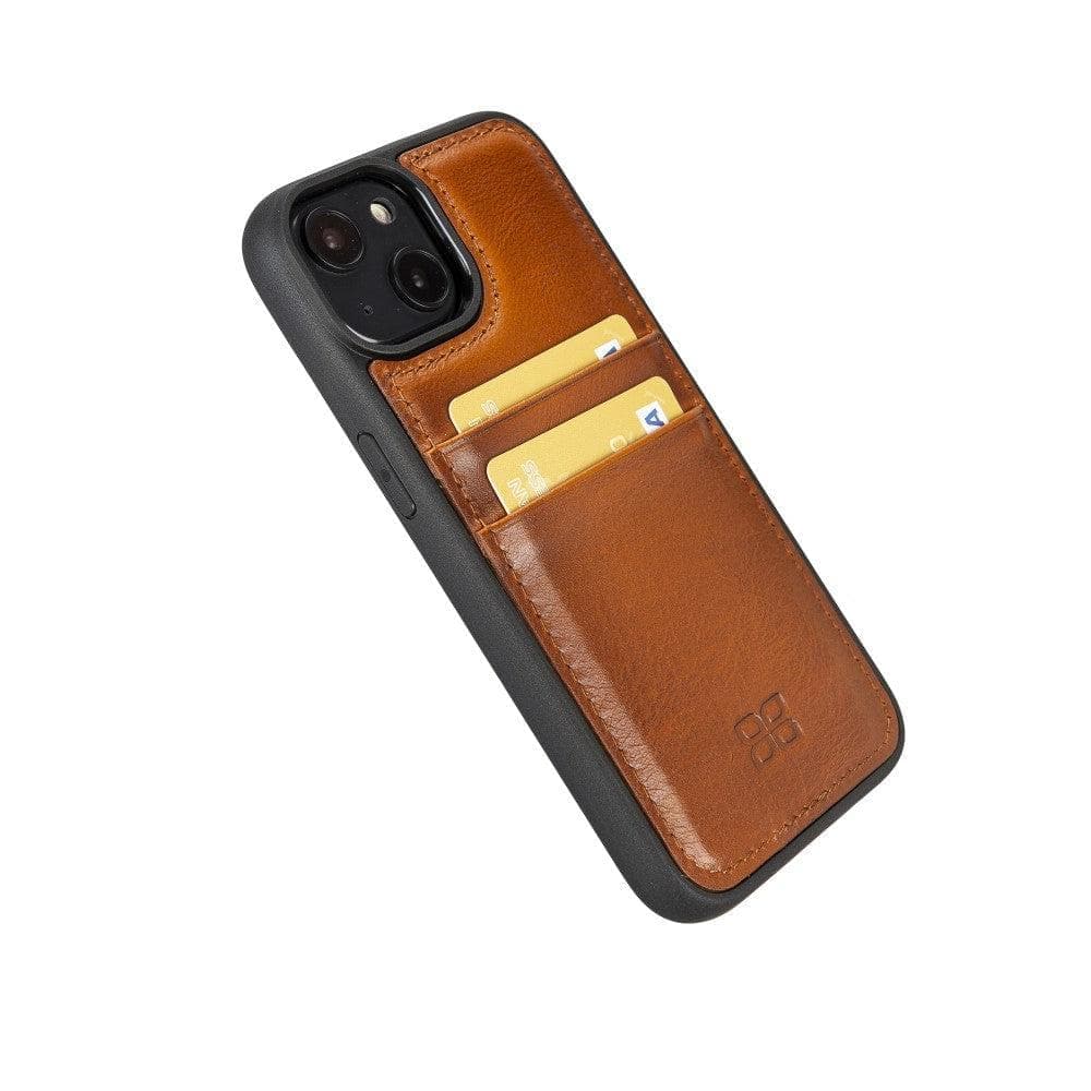 Flex Cover Genuine Leather iPhone 15 Case with Card Holder