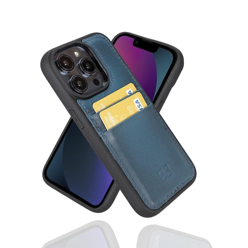 Flex Cover Genuine Leather iPhone 15 Pro Case with Card Holder
