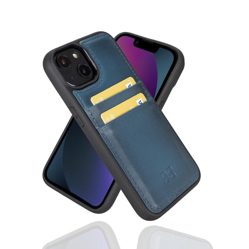 Flex Cover Genuine Leather iPhone 15 Case with Card Holder