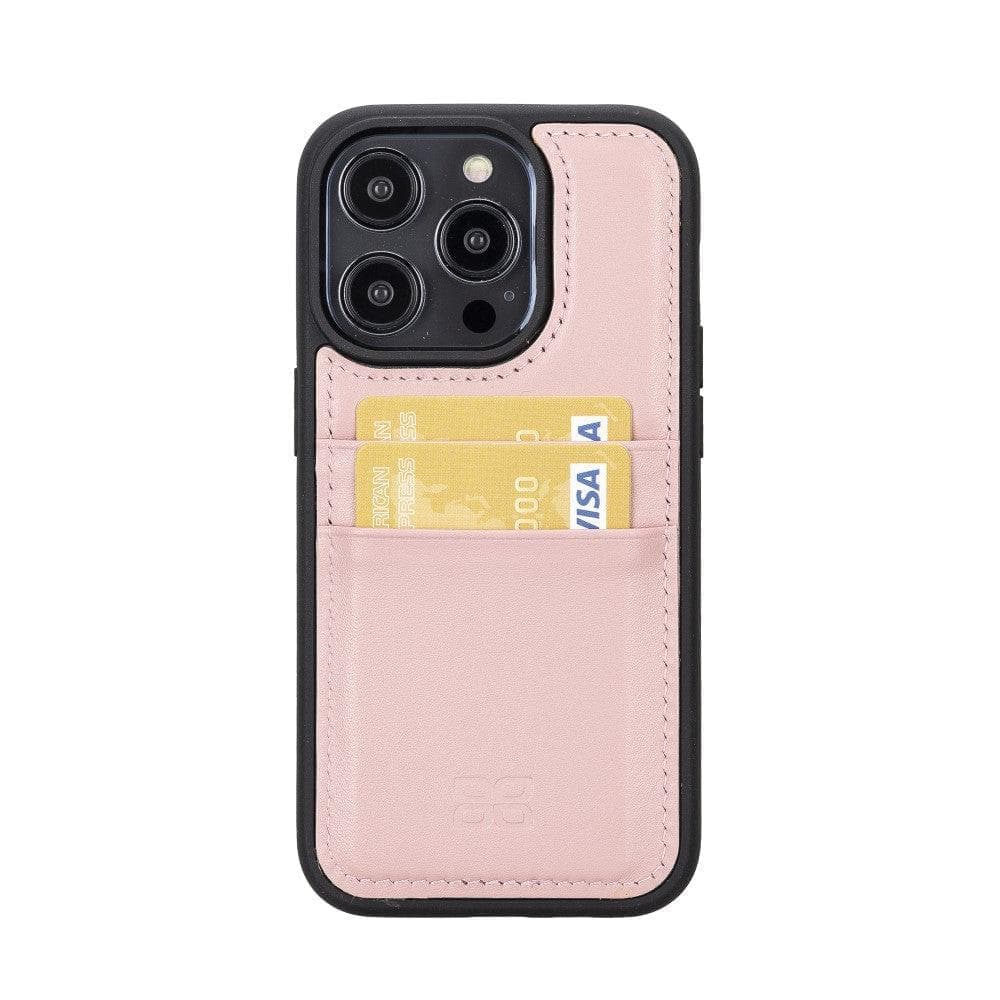 Flex Cover Genuine Leather iPhone 15 Case with Card Holder