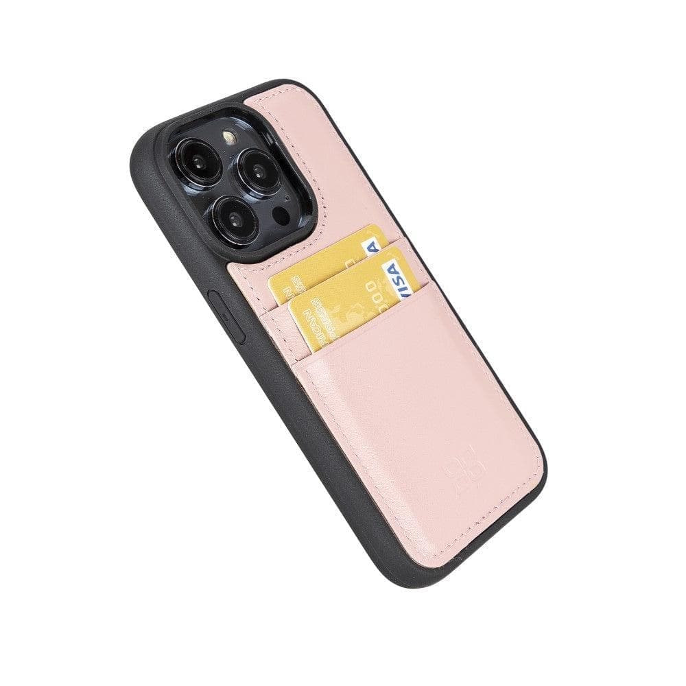 Flex Cover Genuine Leather iPhone 15 Case with Card Holder