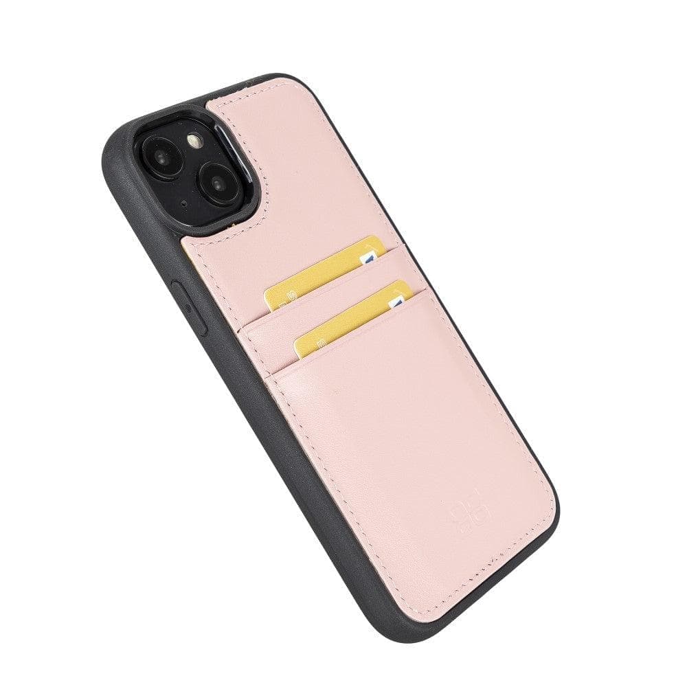 Flex Cover Genuine Leather iPhone 15 Case with Card Holder