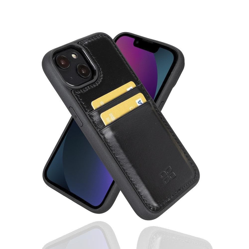 Flex Cover Genuine Leather iPhone 15 Plus Case with Card Holder