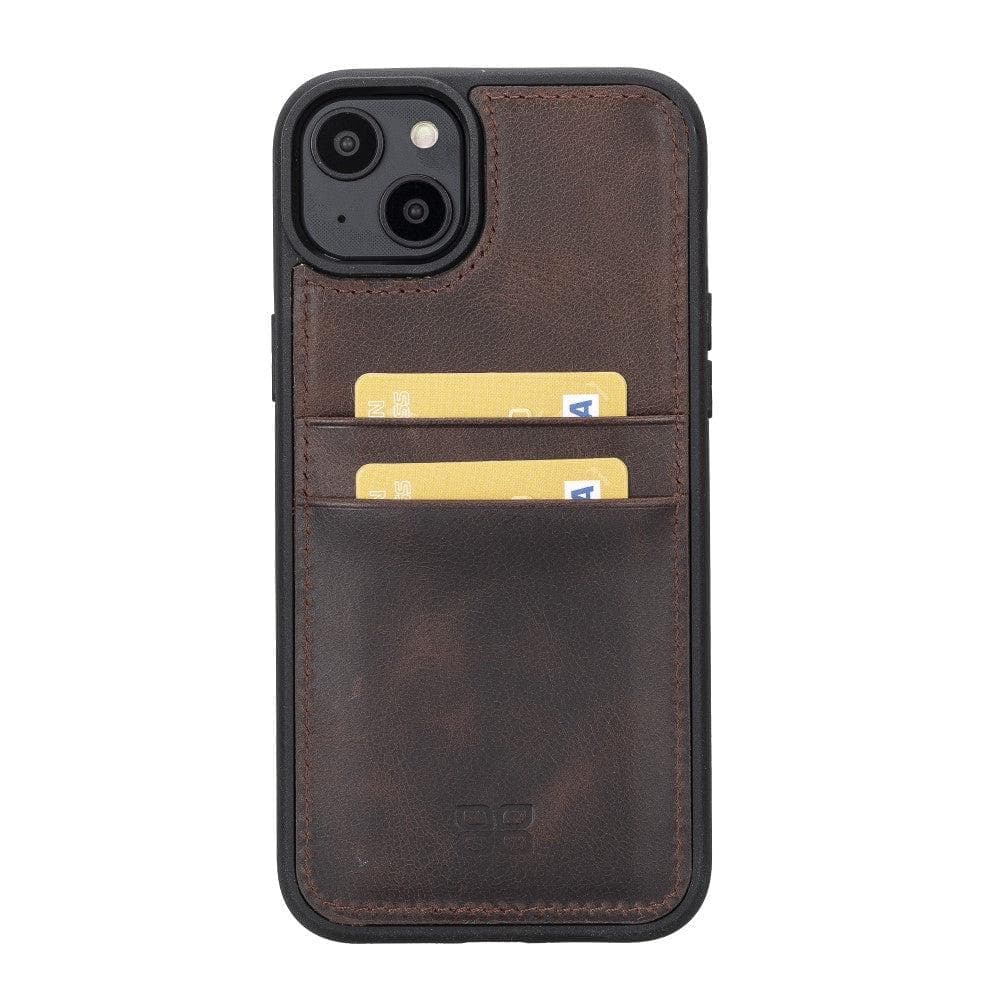 Flex Cover Genuine Leather iPhone 15 Plus Case with Card Holder