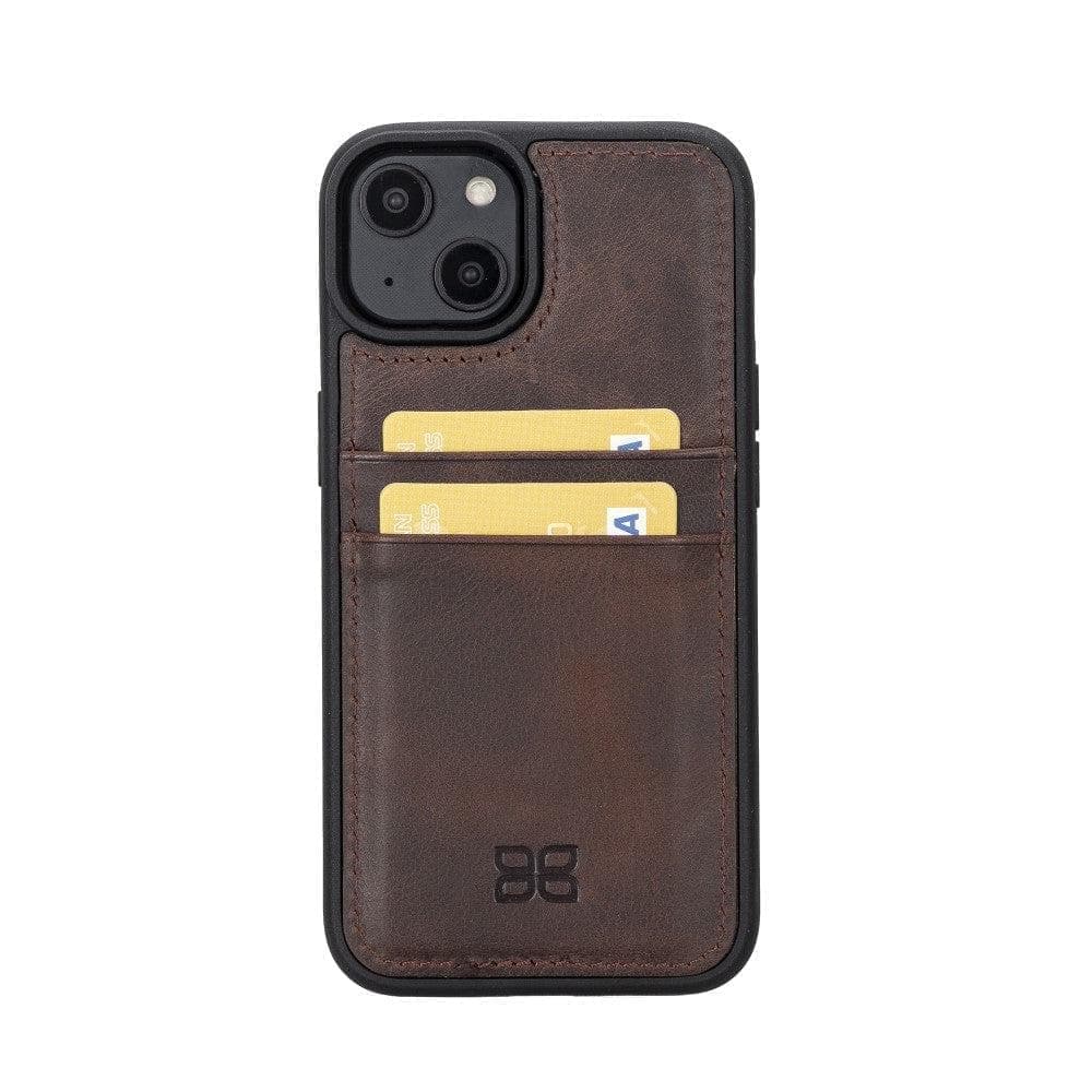 Flex Cover Genuine Leather iPhone 15 Case with Card Holder