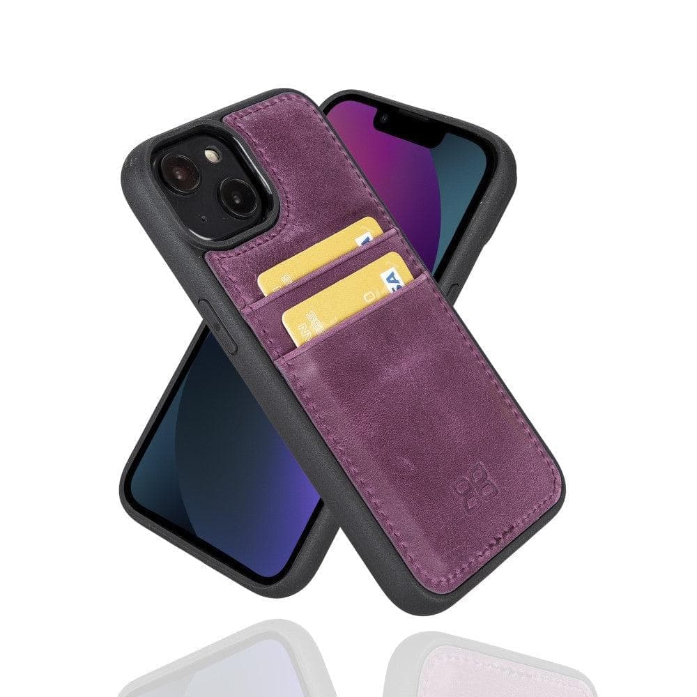 Flex Cover Genuine Leather iPhone 15 Case with Card Holder