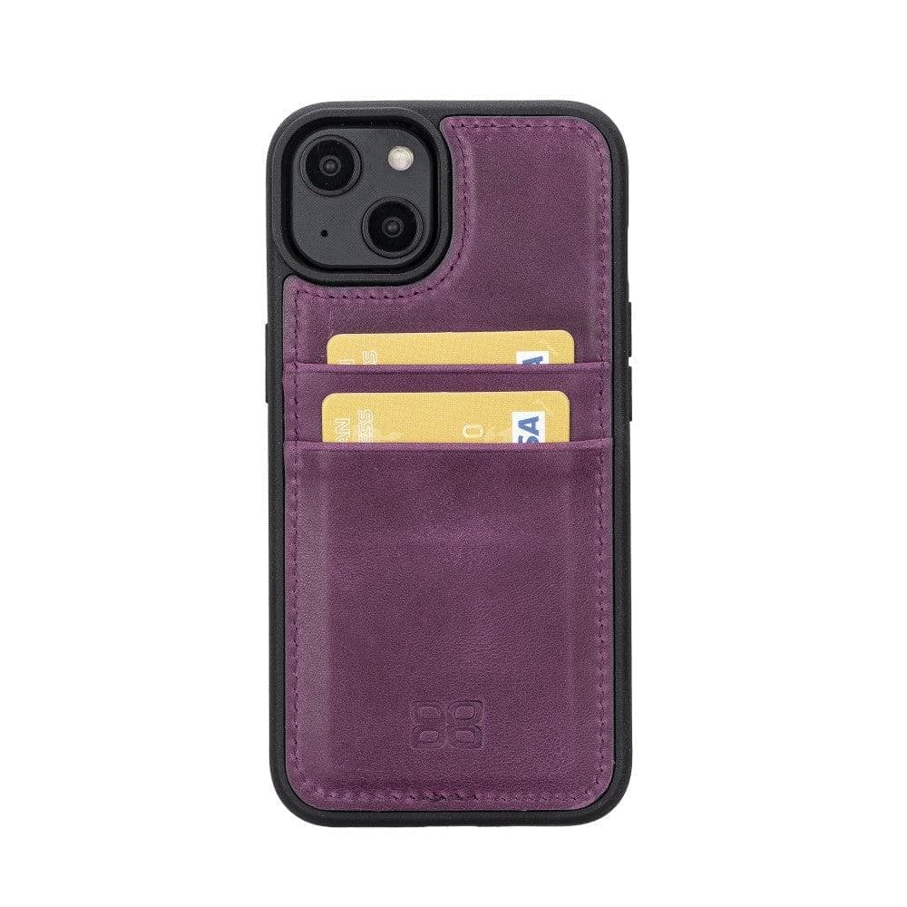 Flex Cover Genuine Leather iPhone 15 Case with Card Holder