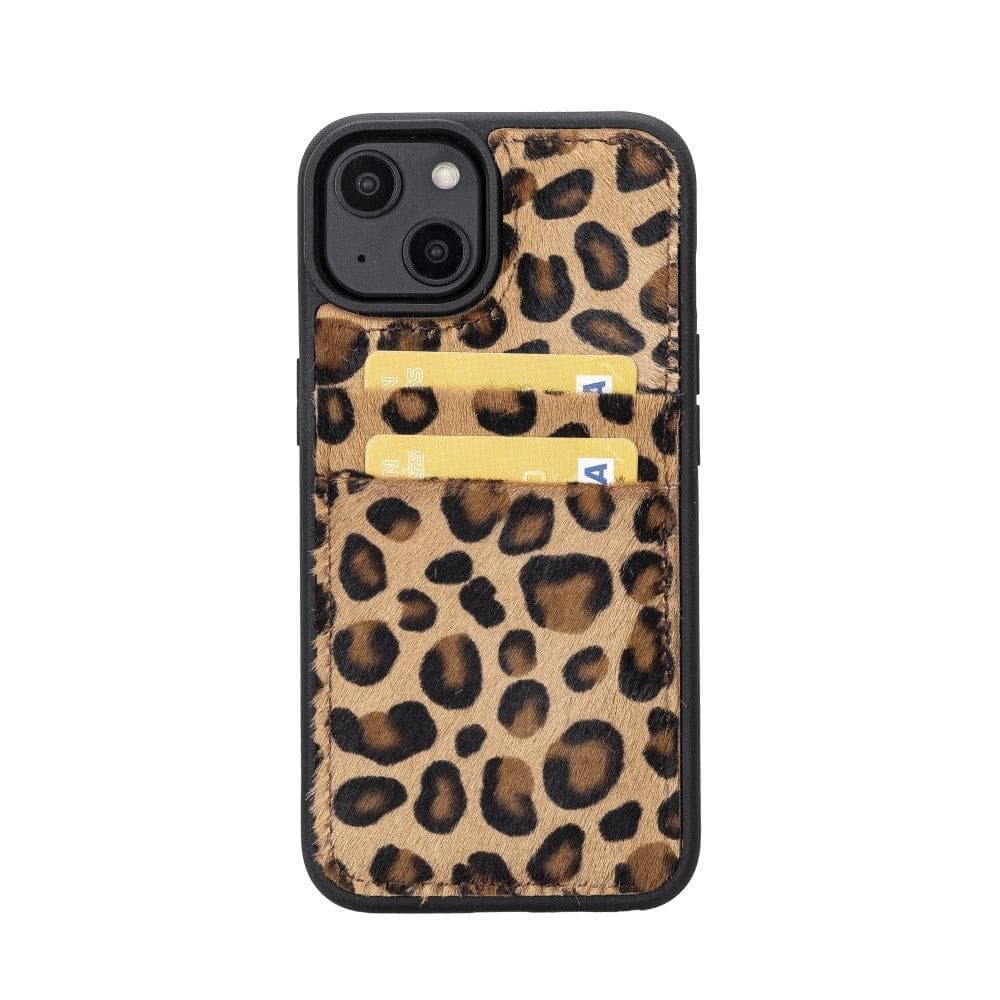 Flex Cover Genuine Leather iPhone 15 Case with Card Holder