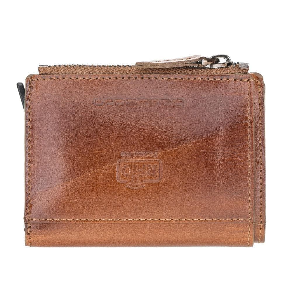 Zip Mechanical Leather Card Holder