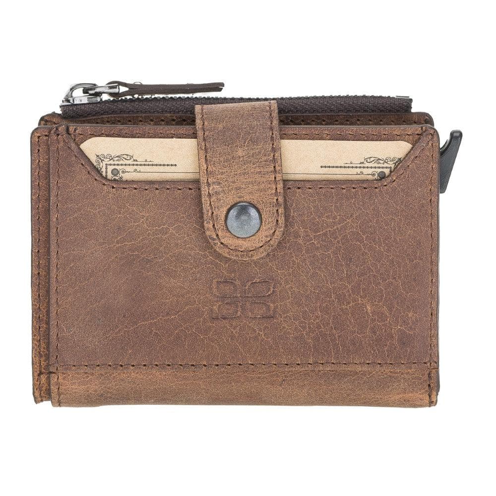Zip Mechanical Leather Card Holder