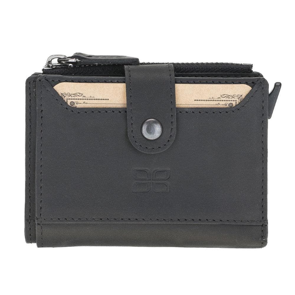 Zip Mechanical Leather Card Holder