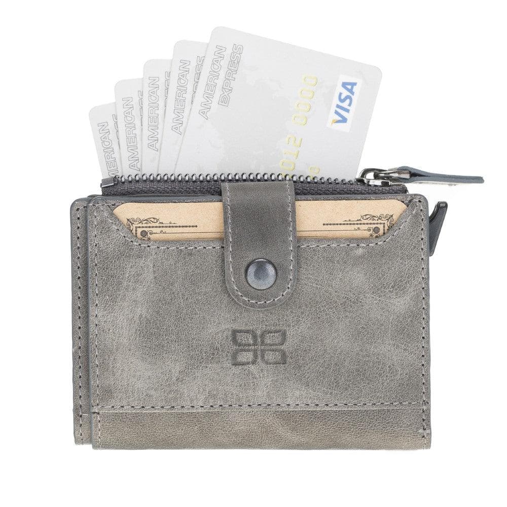 Zip Mechanical Leather Card Holder
