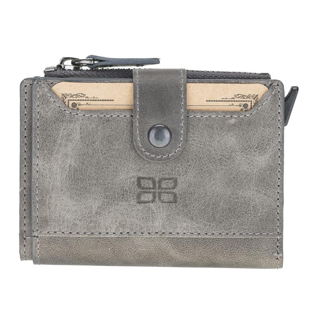 Zip Mechanical Leather Card Holder