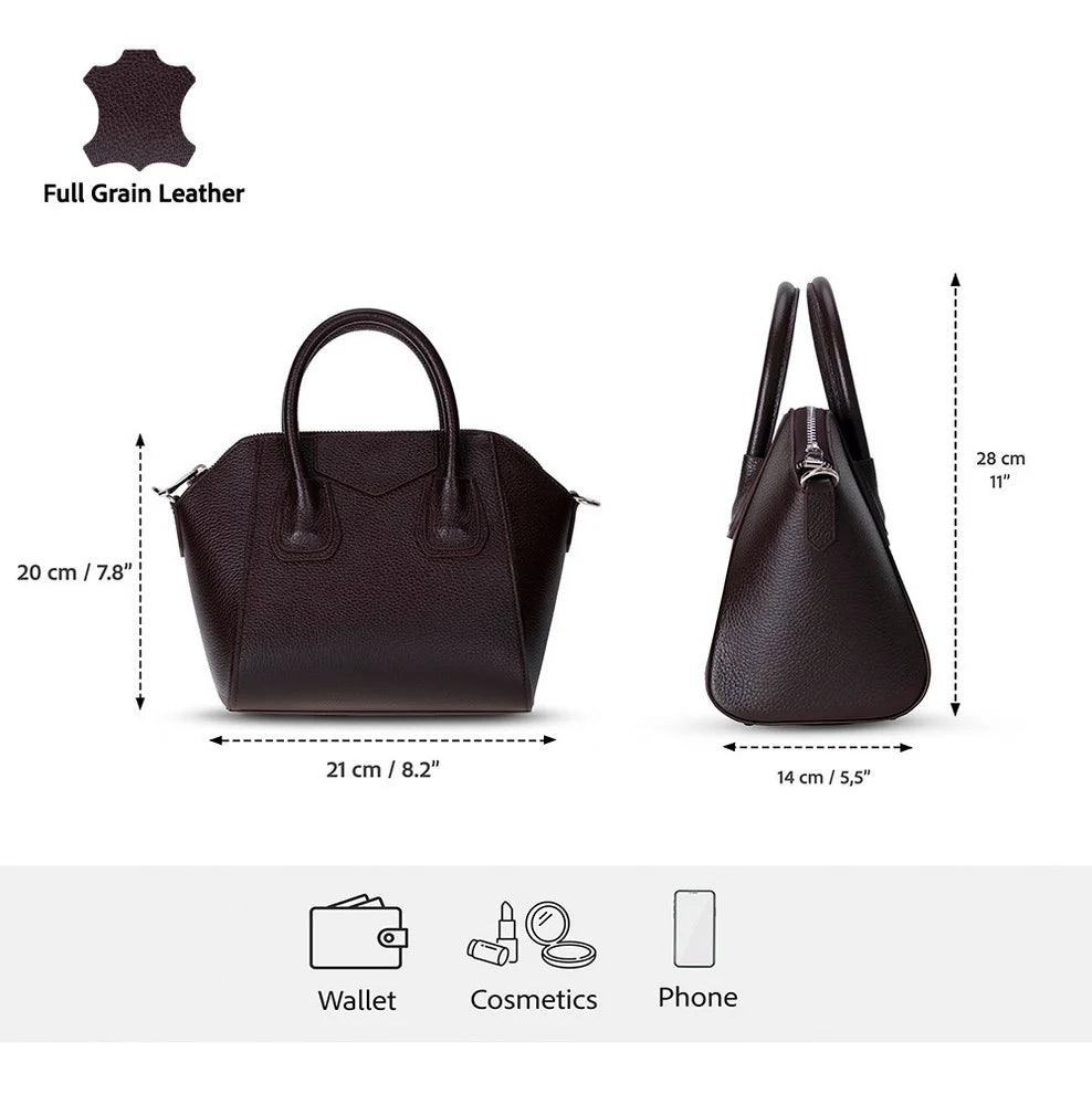 Lorenza Hakiki Deri Kadın Çantası, Küçük