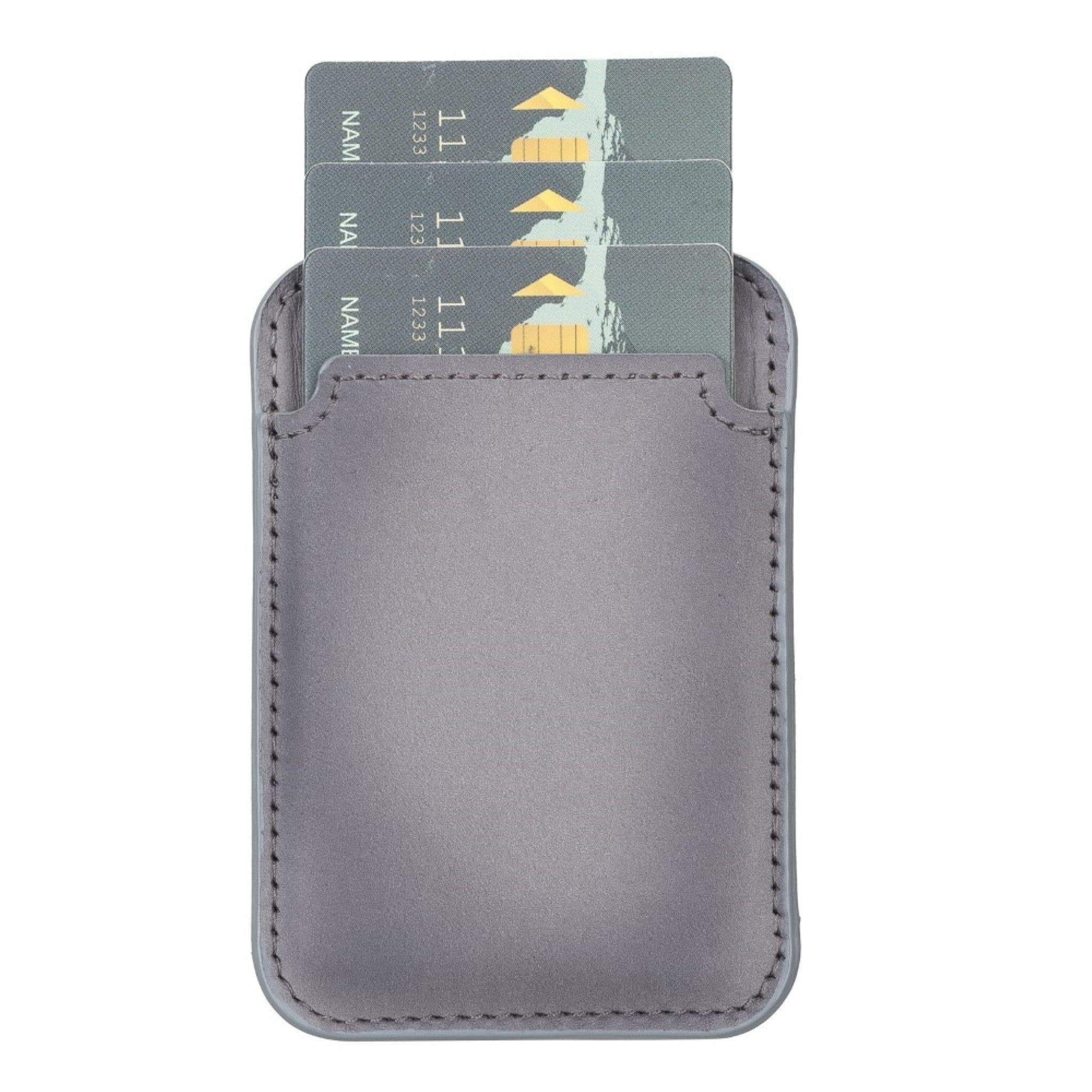 Maggy Magnetic Leather Card Holder - saracleather