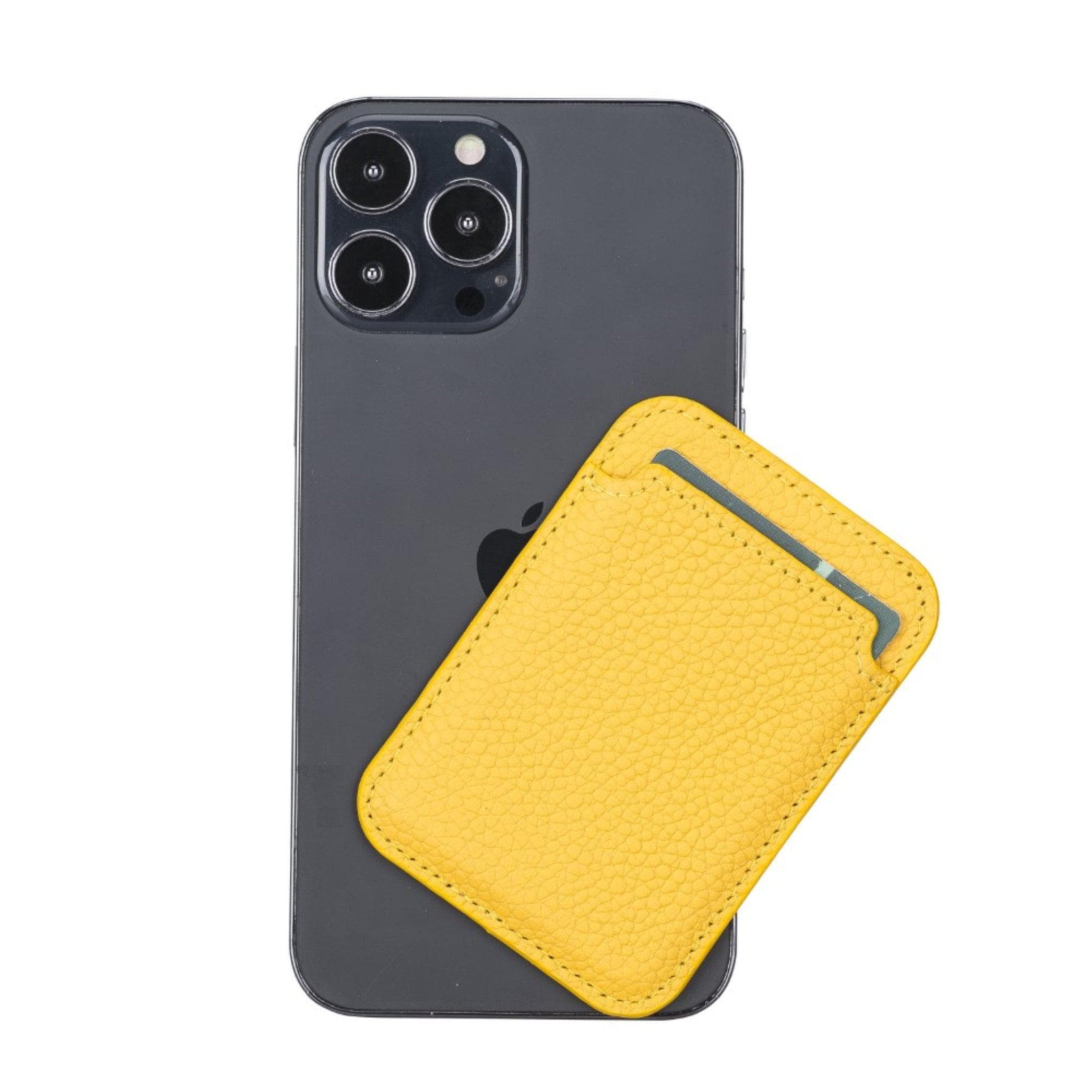 Maggy Magnetic Leather Card Holder - saracleather