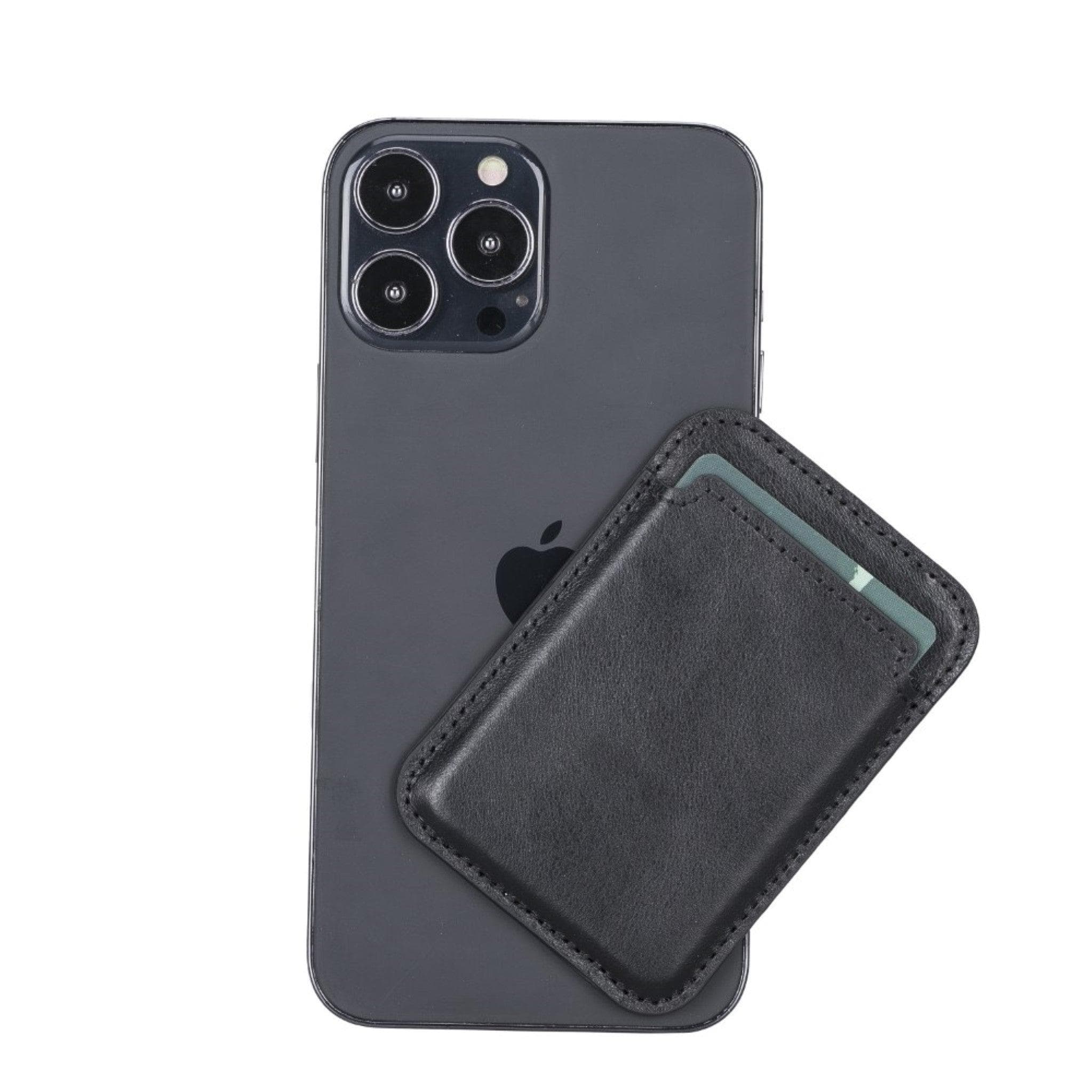 Maggy Magnetic Leather Card Holder - saracleather