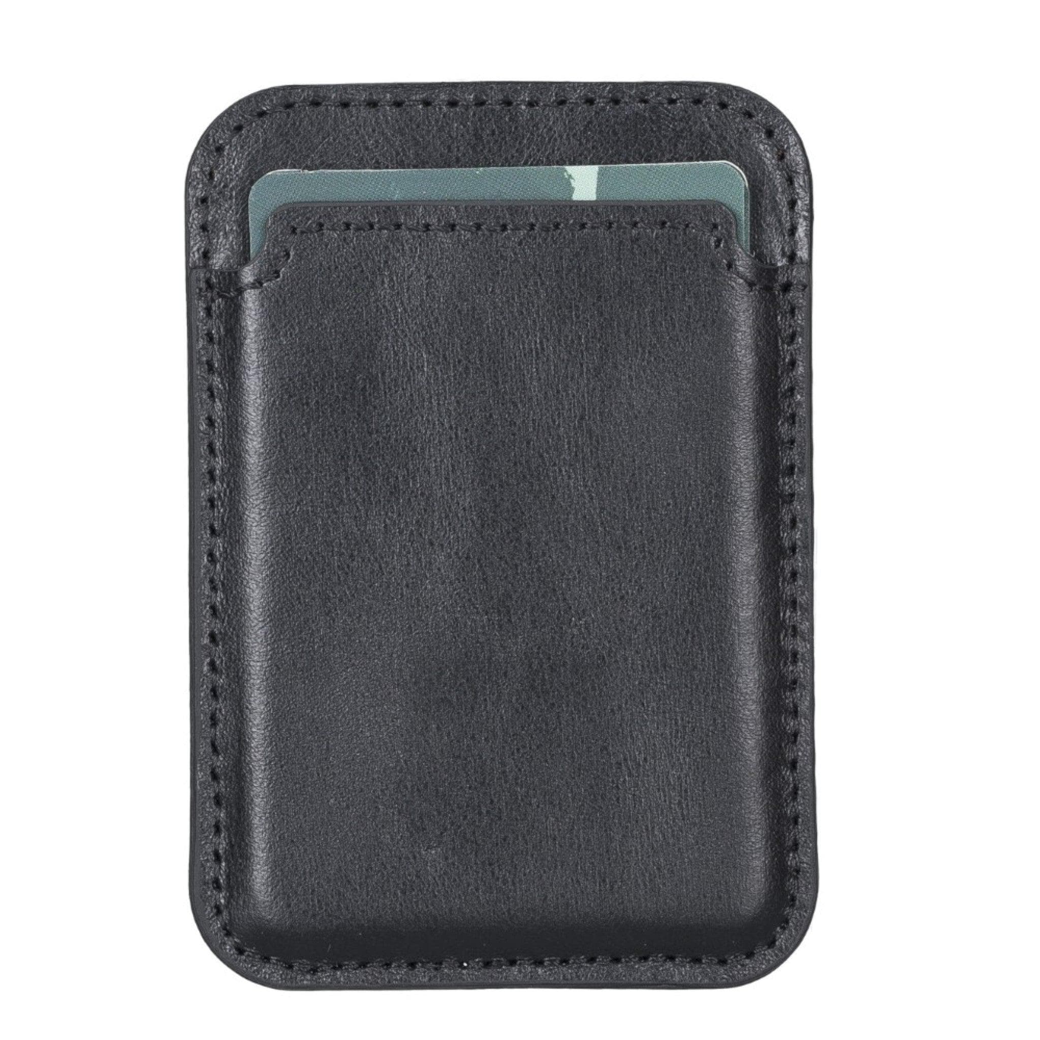 Maggy Magnetic Leather Card Holder - saracleather