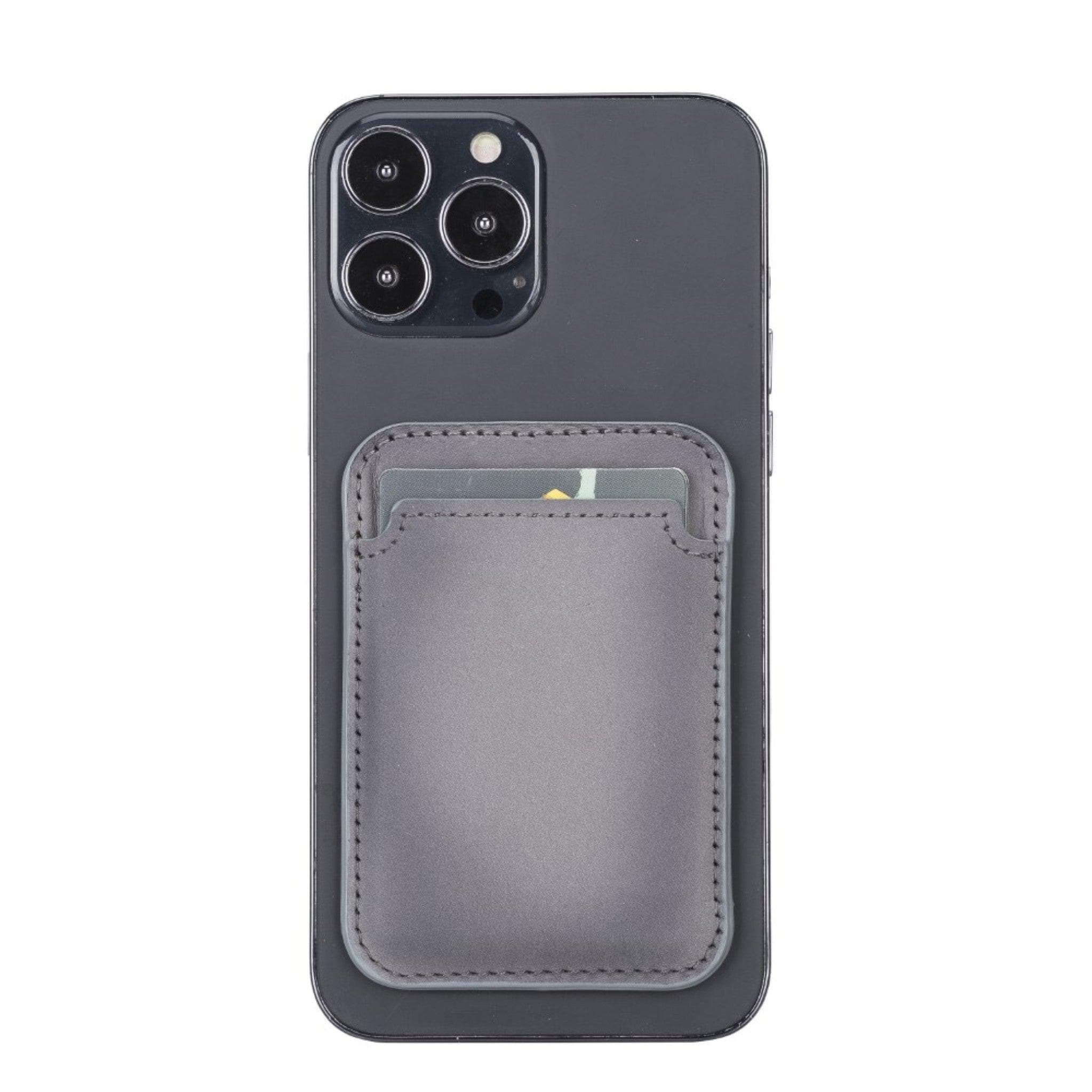 Maggy Magnetic Leather Card Holder - saracleather