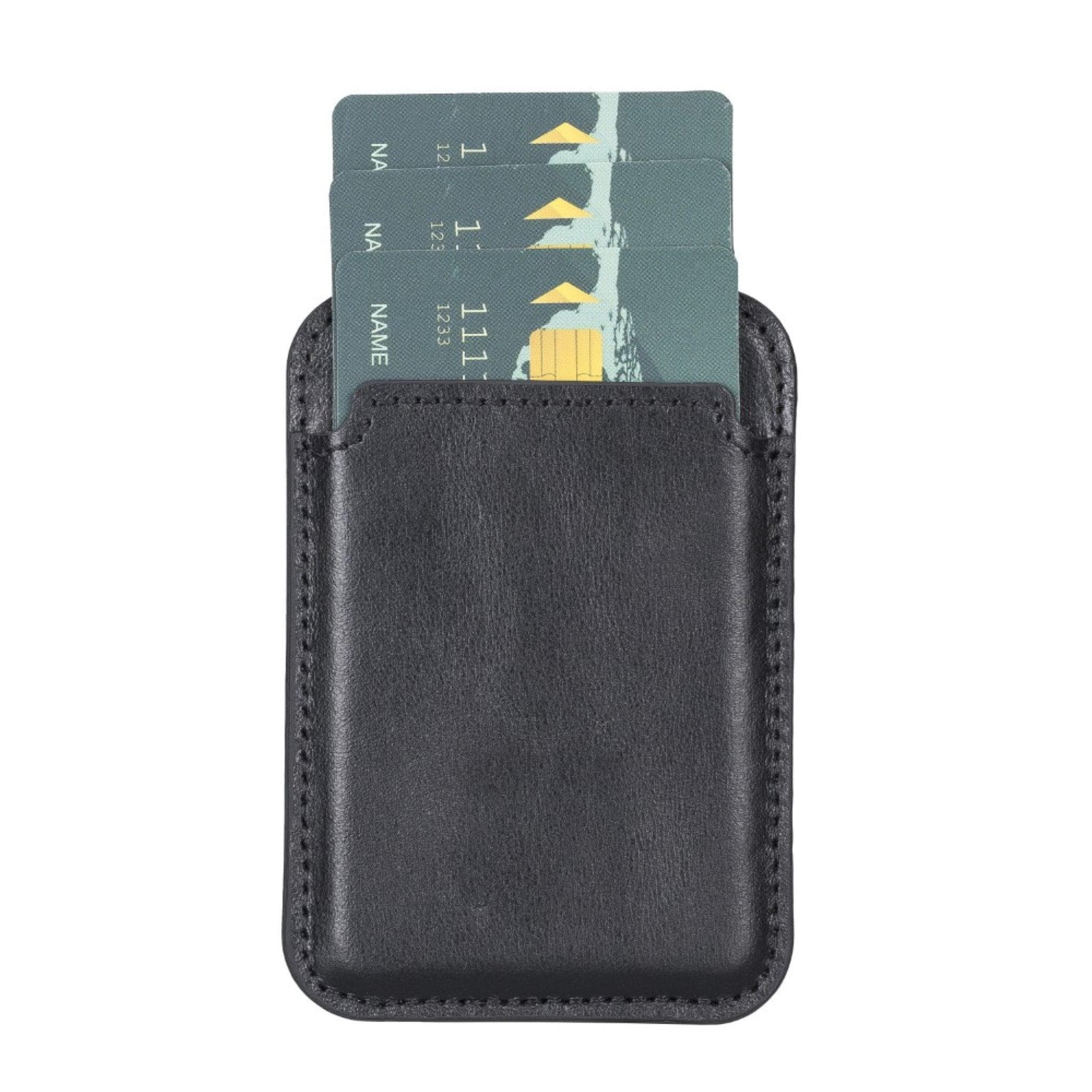 Maggy Magnetic Leather Card Holder - saracleather