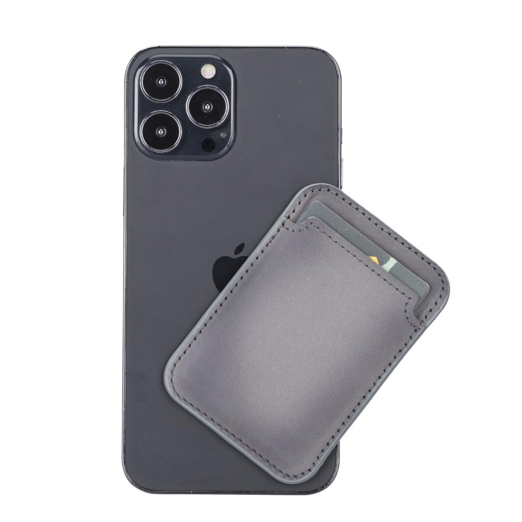 Maggy Magnetic Leather Card Holder - saracleather