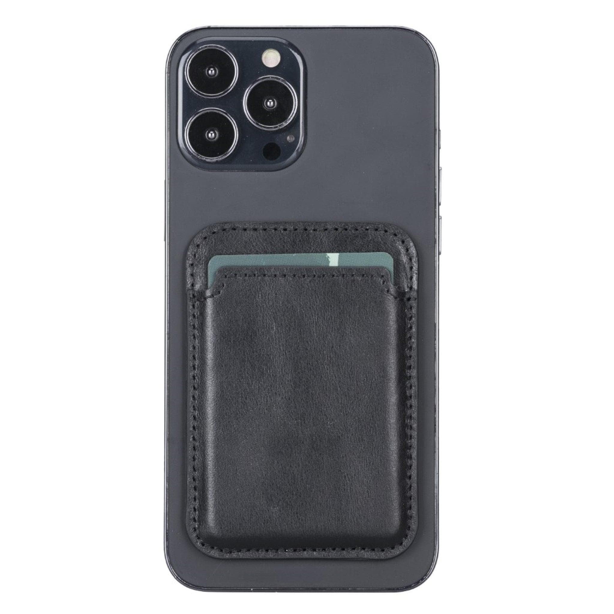 Maggy Magnetic Leather Card Holder - saracleather