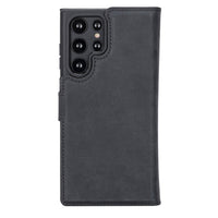 Santa Magnetic Detachable Leather Wallet Case for Samsung Galaxy S24 Ultra (6.8") - BLACK