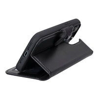 Magic Magnetic Detachable Leather Wallet Case with RFID for iPhone 15 Pro (6.1") - BLACK