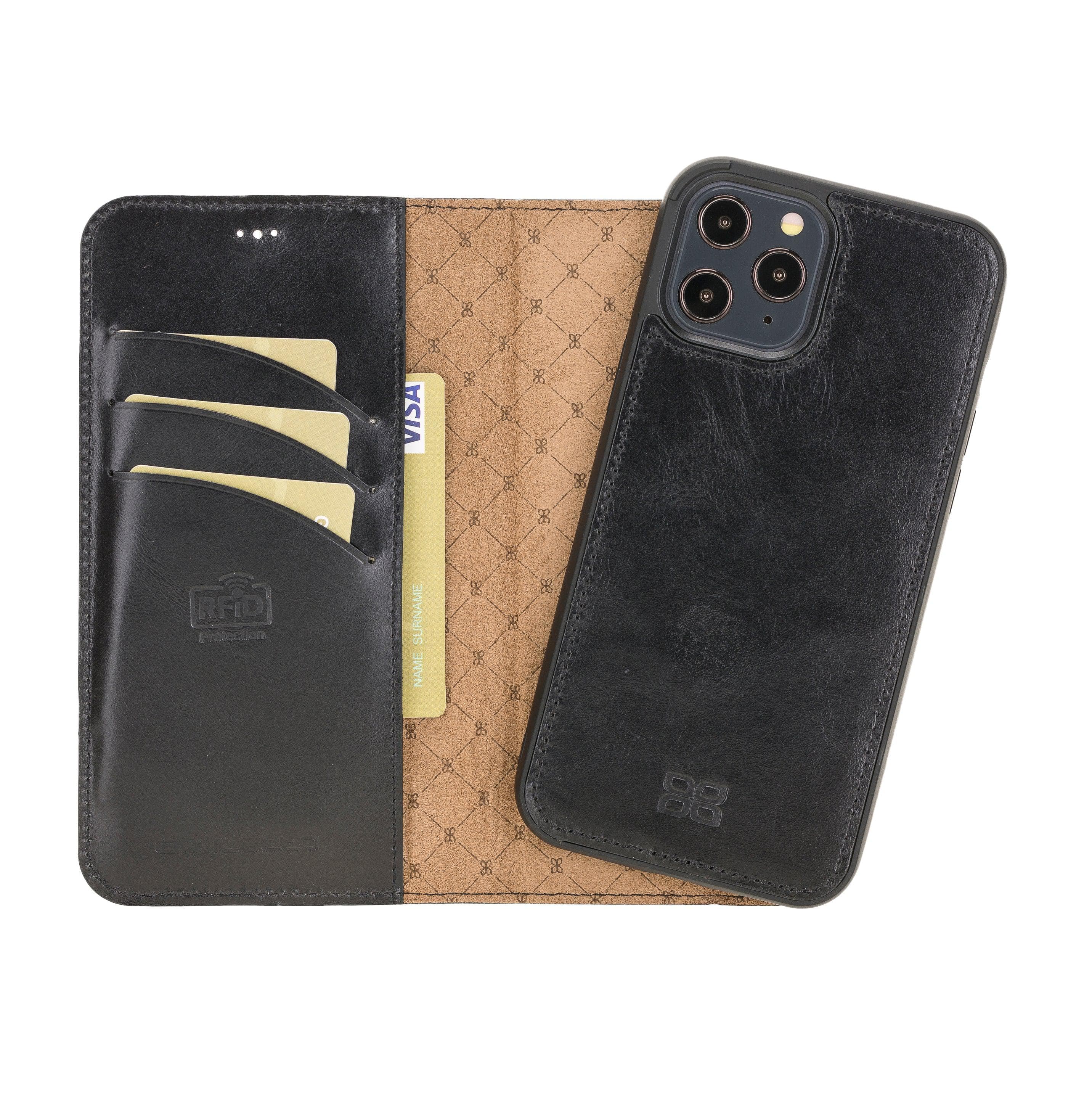 Magic iPhone 12 / 12 Pro Leather Detachable Wallet Case