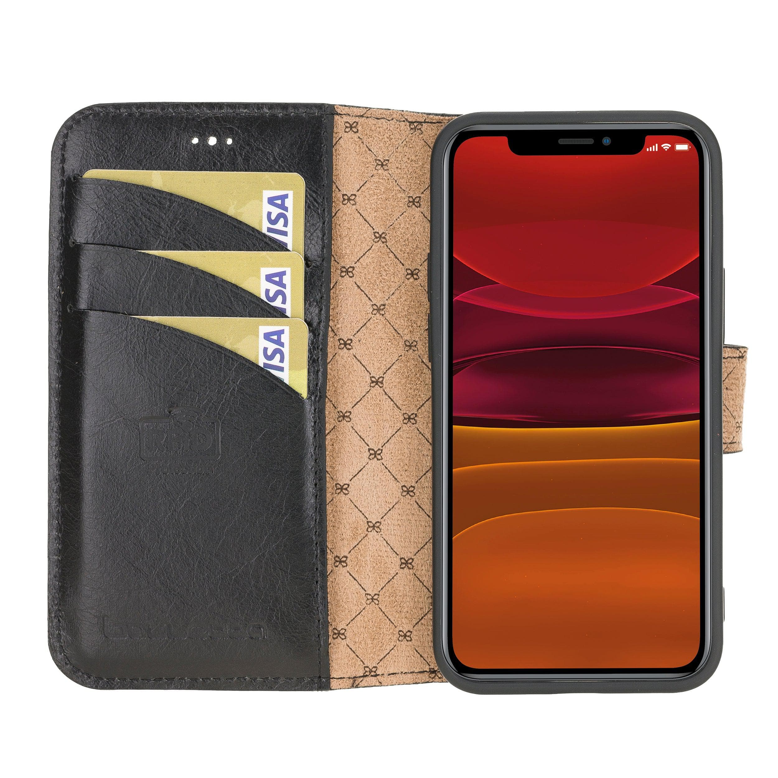 Wallet Case iPhone 12 Mini Genuine Leather Folio Case