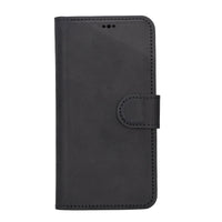 Liluri Magnetic Detachable Leather Wallet Case for iPhone 15 Pro (6.1") - BLACK