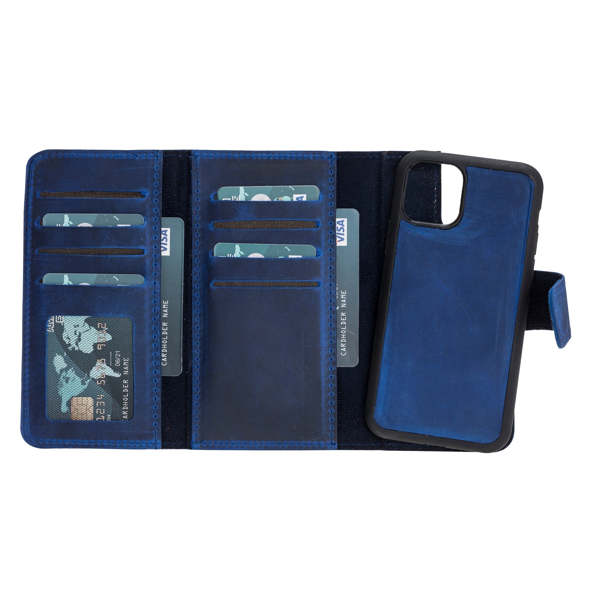 Santa iPhone 11 Pro Genuine Leather Detachable Wallet Case