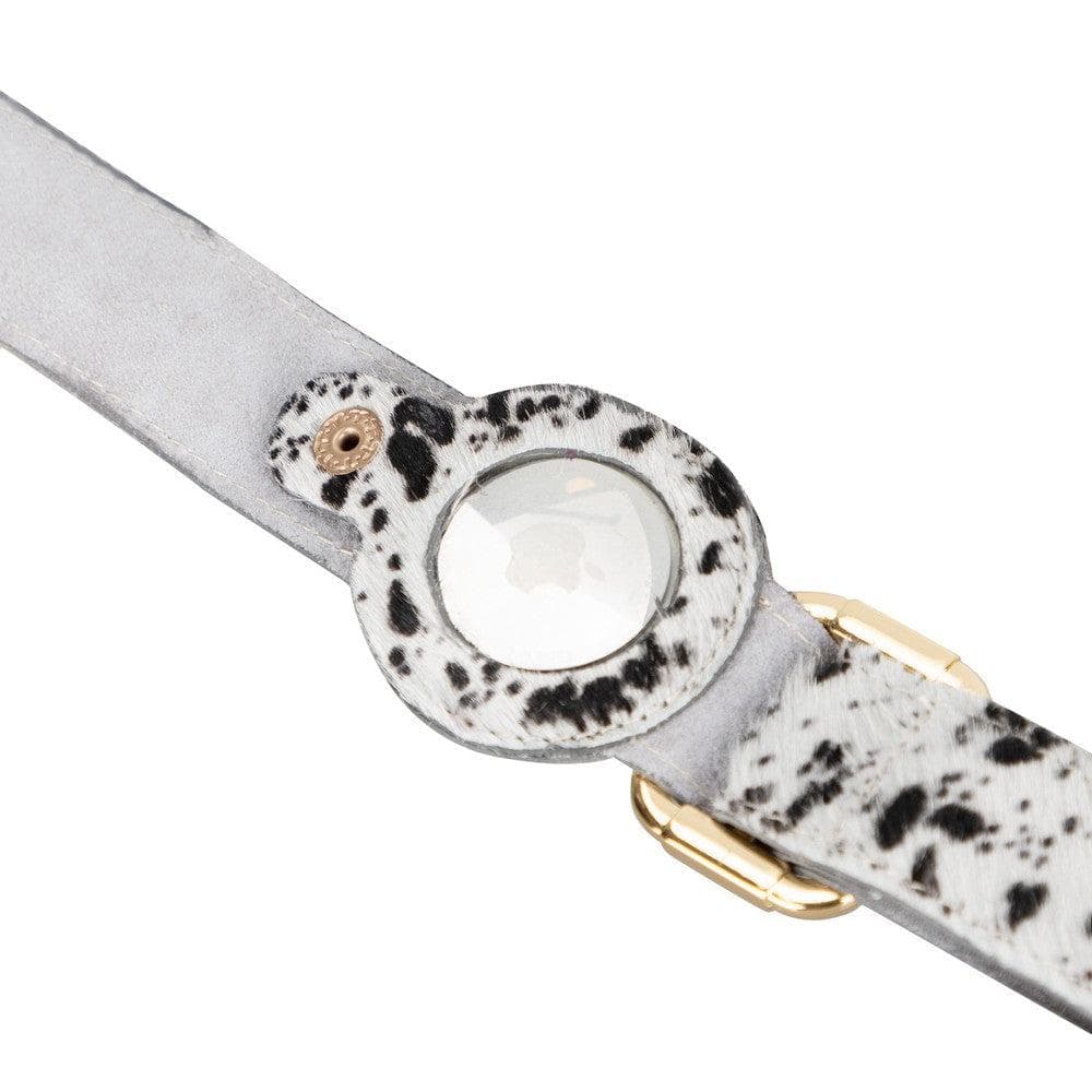 Pet Leather Collar with Apple AirTag Slot