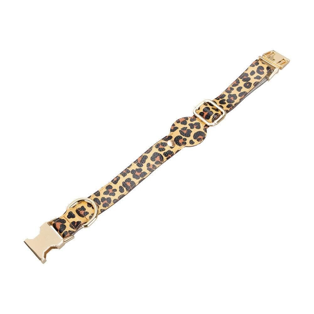 Pet Leather Collar with Apple AirTag Slot
