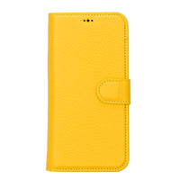 Magic Magnetic Detachable Leather Wallet Case with RFID for iPhone 15 Pro Max (6.7") - YELLOW
