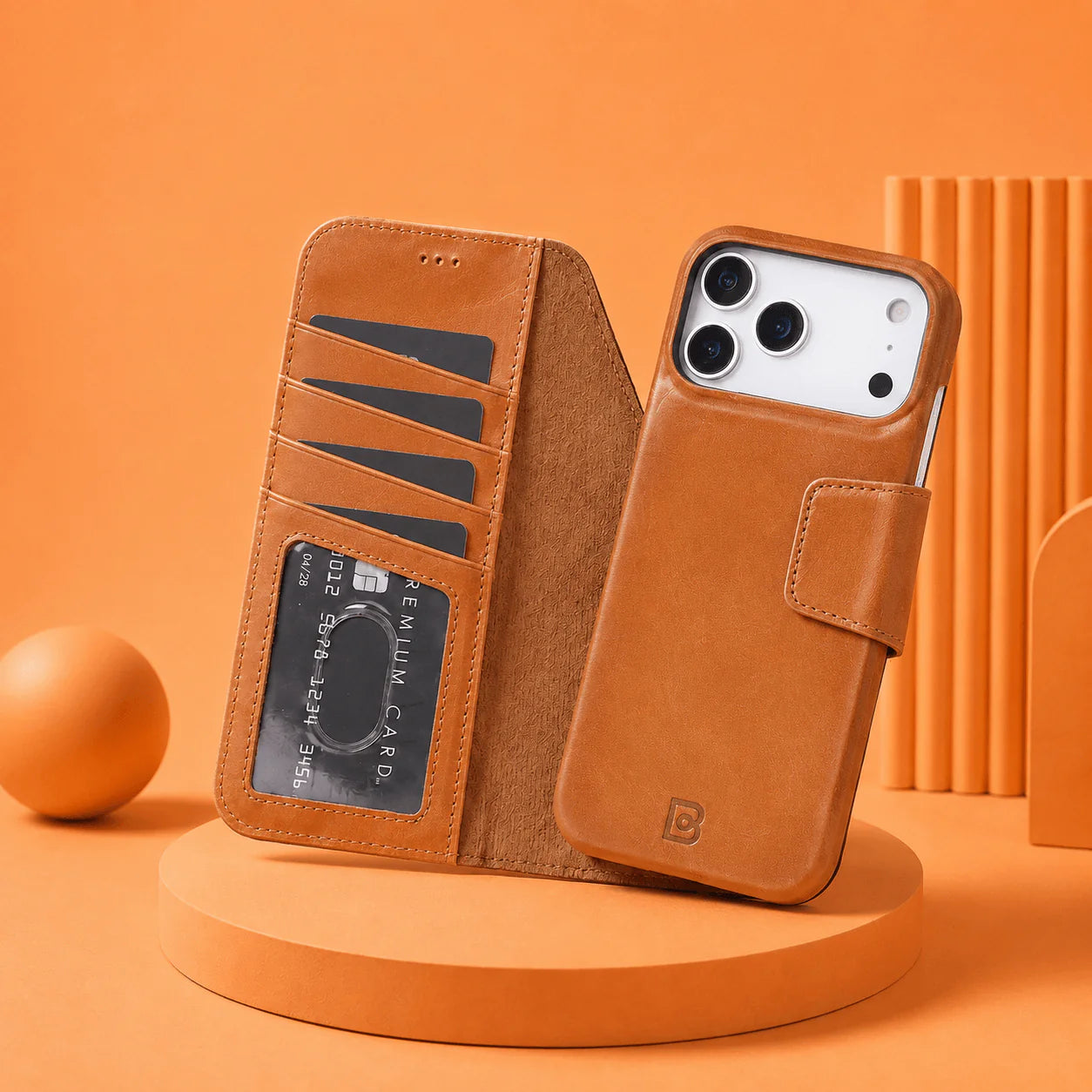 Elite Magic iPhone 17 Pro Max Detachable Leather Wallet Case
