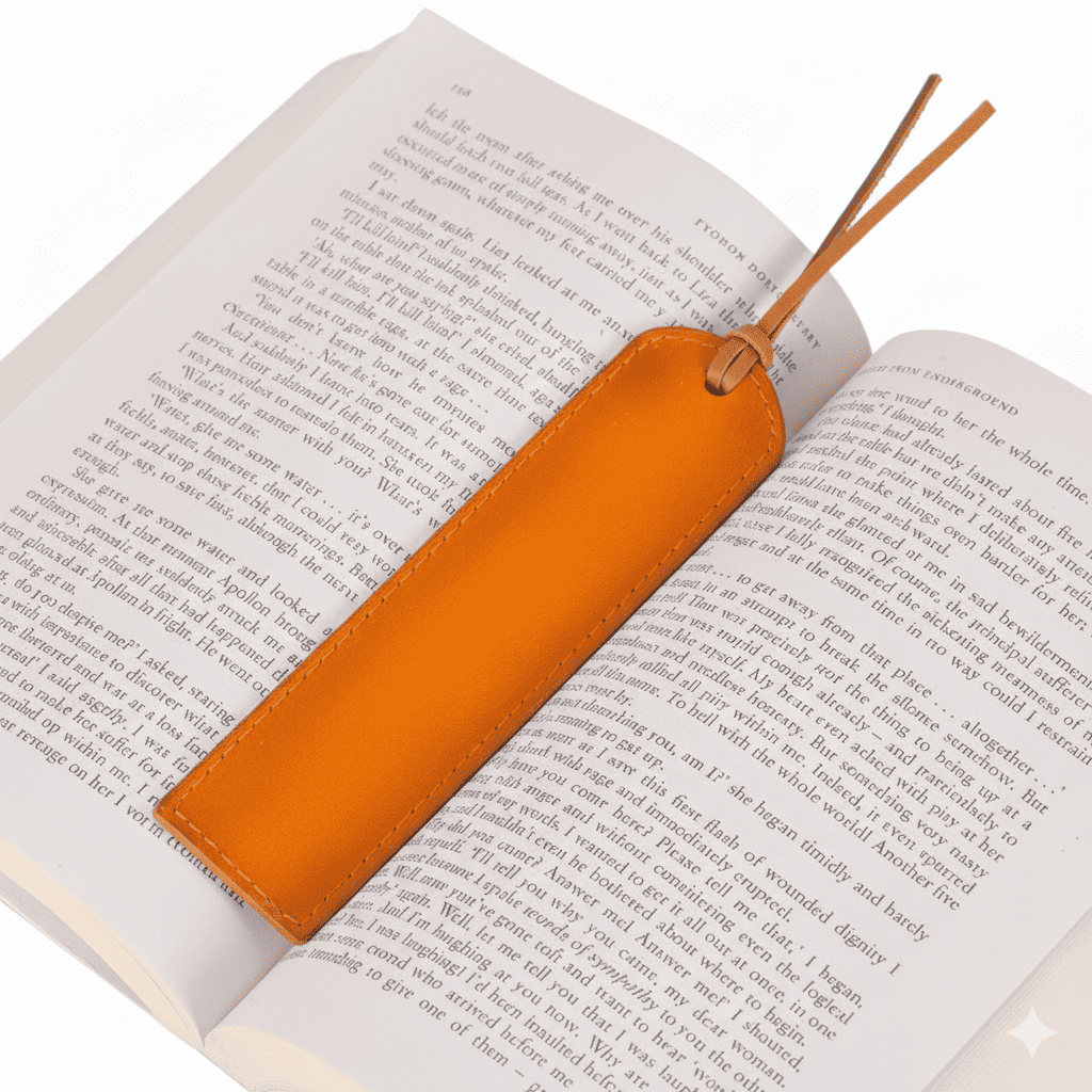 Markora Stitched Genuine Leather Bookmark