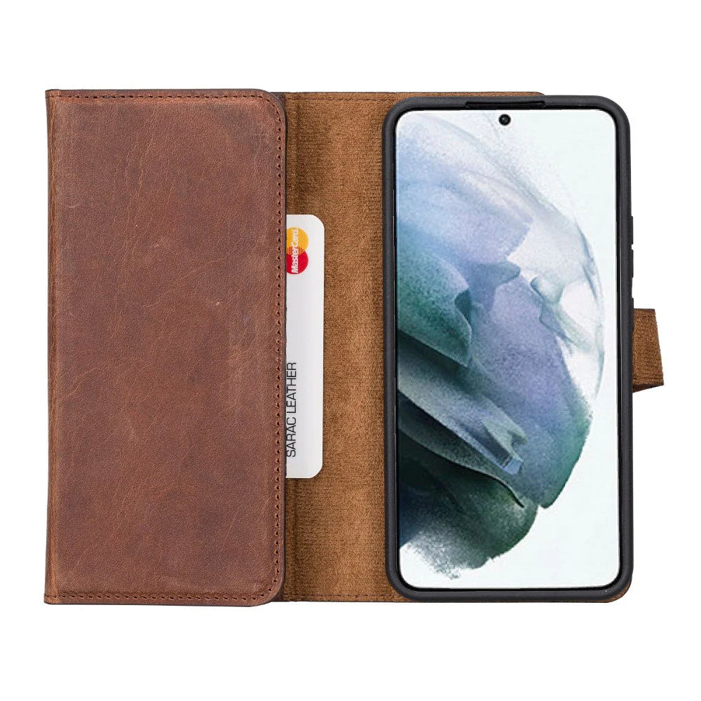 Santa Samsung Galaxy S22 Plus Genuine Leather Detachable Wallet Case