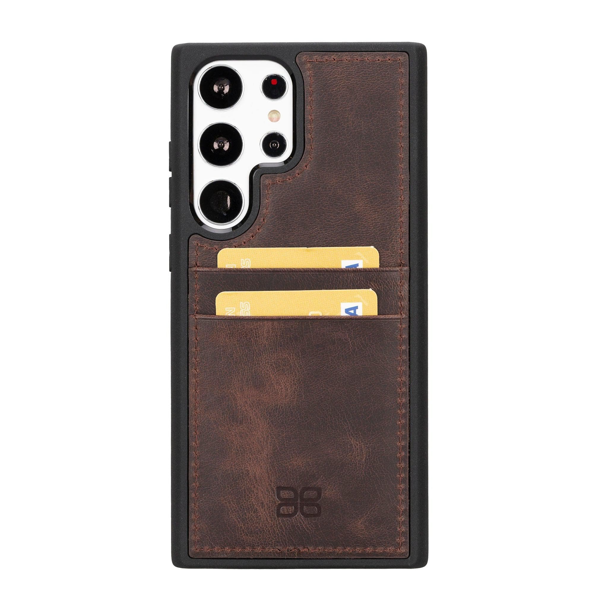 Flex Cover Genuine Leather Samsung Galaxy S24 Plus Case with Card Holder