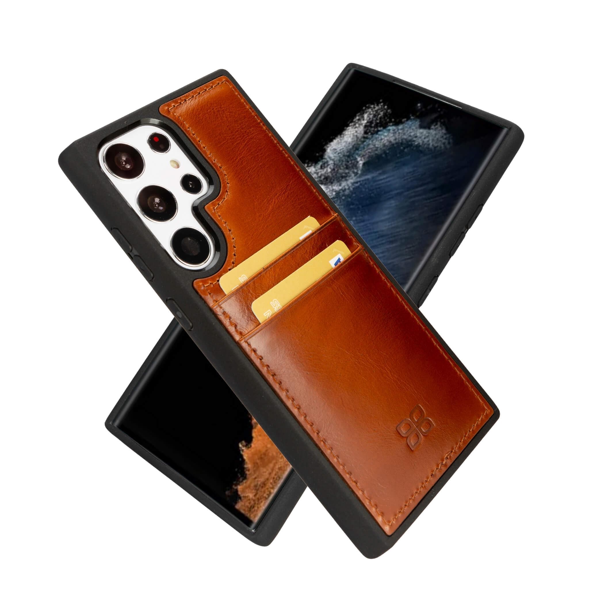 Flex Cover Leather Samsung Galaxy S24 Ultra Case with Card Holder