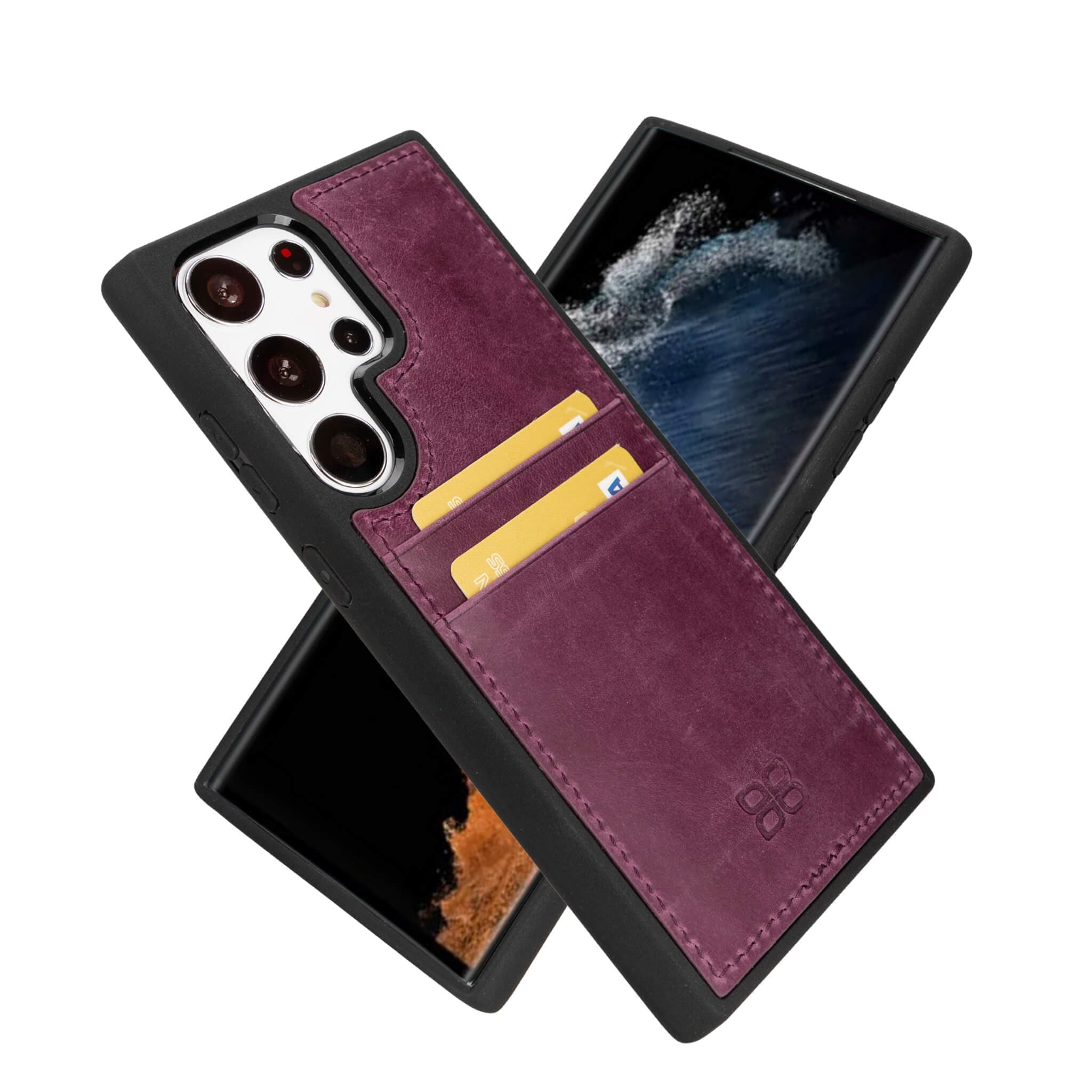 Flex Cover Genuine Leather Samsung Galaxy S24 Plus Case with Card Holder