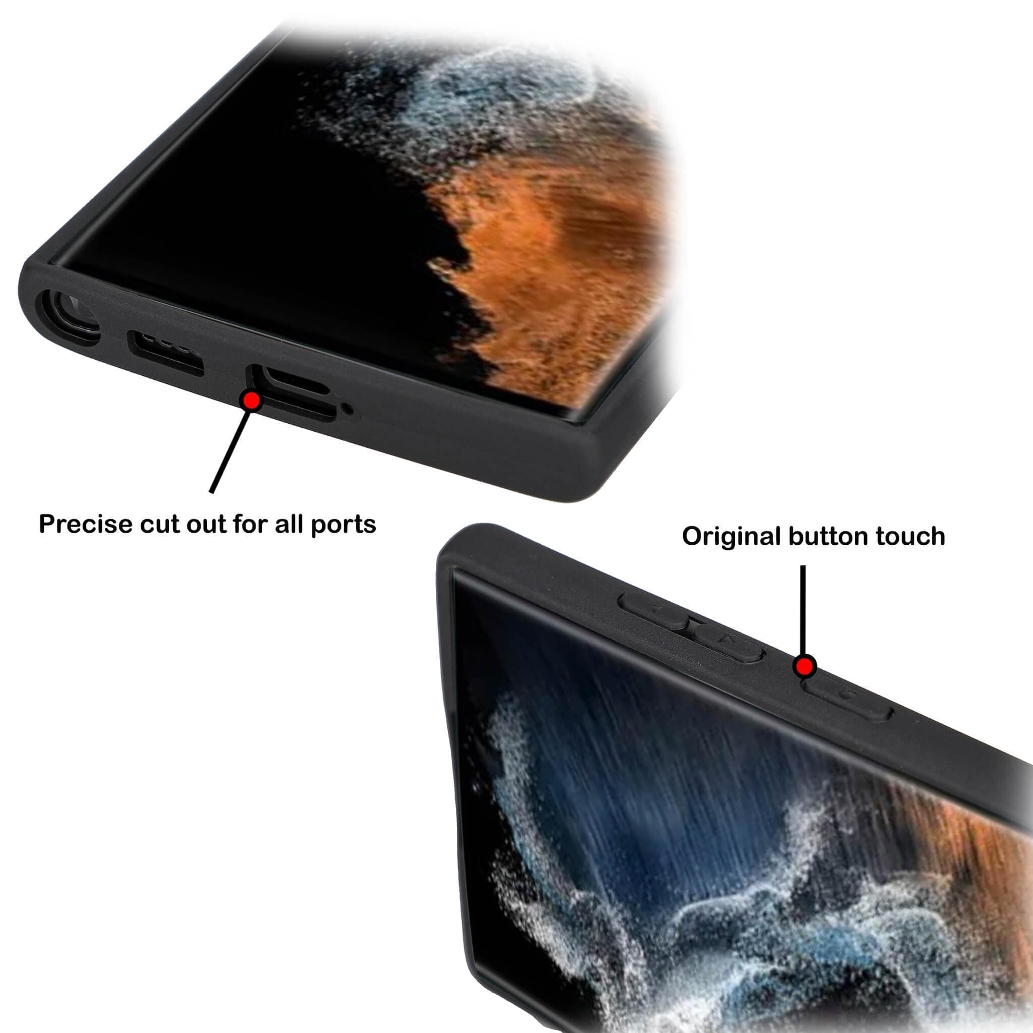 Flex Cover Leather Samsung Galaxy S24 Ultra Case with Card Holder