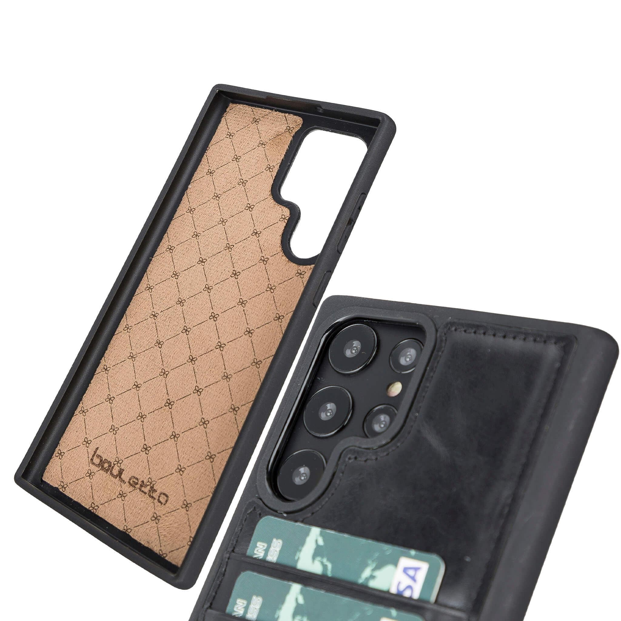 Flex Cover Leather Samsung Galaxy S24 Ultra Case with Card Holder